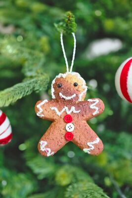 Kurabiye Adam Yılbaşı Ağaç Süsü Gerçekçi Gingerbread Man Çam Ağacı Süsü - 1