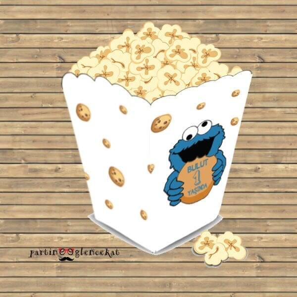 Kurabiye Canavarı Konsept Popcorn Kutusu - 1