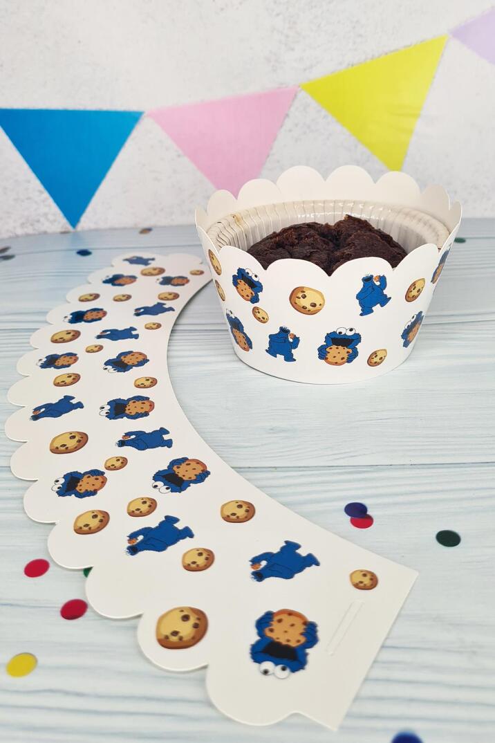 Kurabiye Canavarı Konsepti Cupcake Sargısı 10'lu - 2