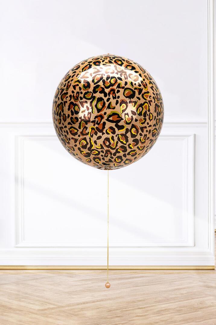 Küre Çita Desen Folyo Balon 4D Büyük Boy 55cm - 1