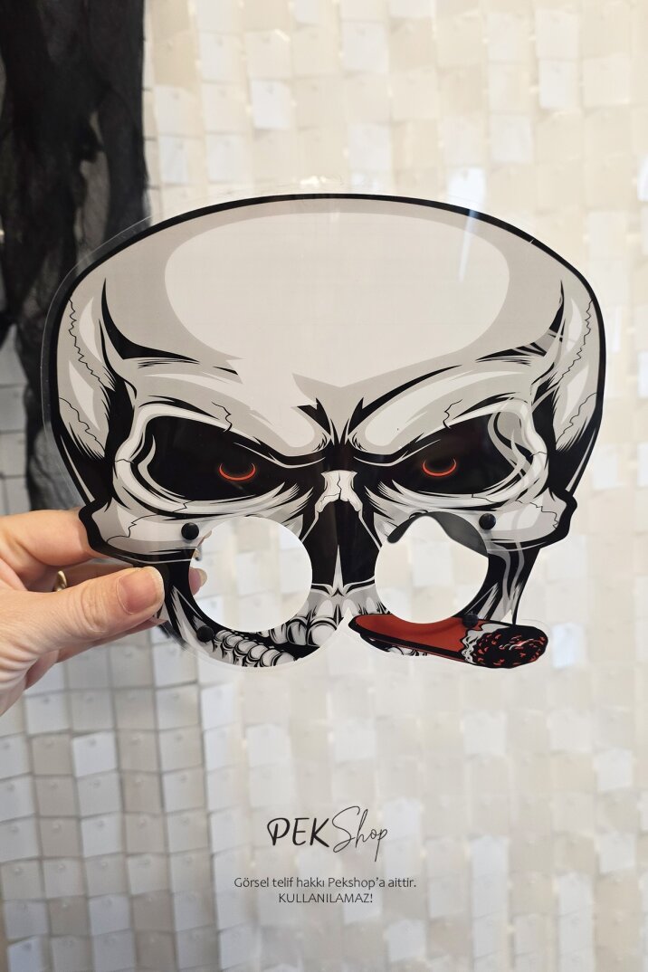 Kuru Kafa Cadılar Bayramı Gözlük Halloween Aksesuarı - 7
