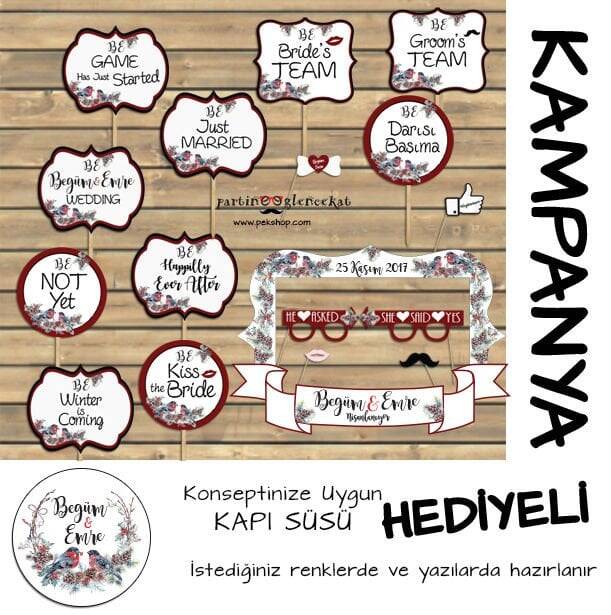 Kuşlu Kozalaklı Kış Konsept 2li Kampanyalı Paket - 1