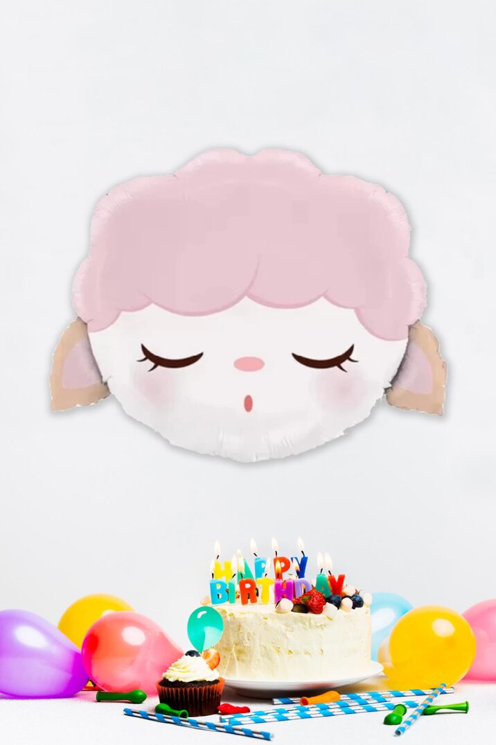 Kuzu Kafası Folyo Balon Kuzu Balon - 1