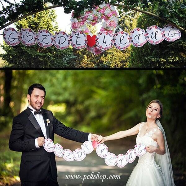 Lacivert - Fuşya Konsept Gelin - Damat Banner - 1