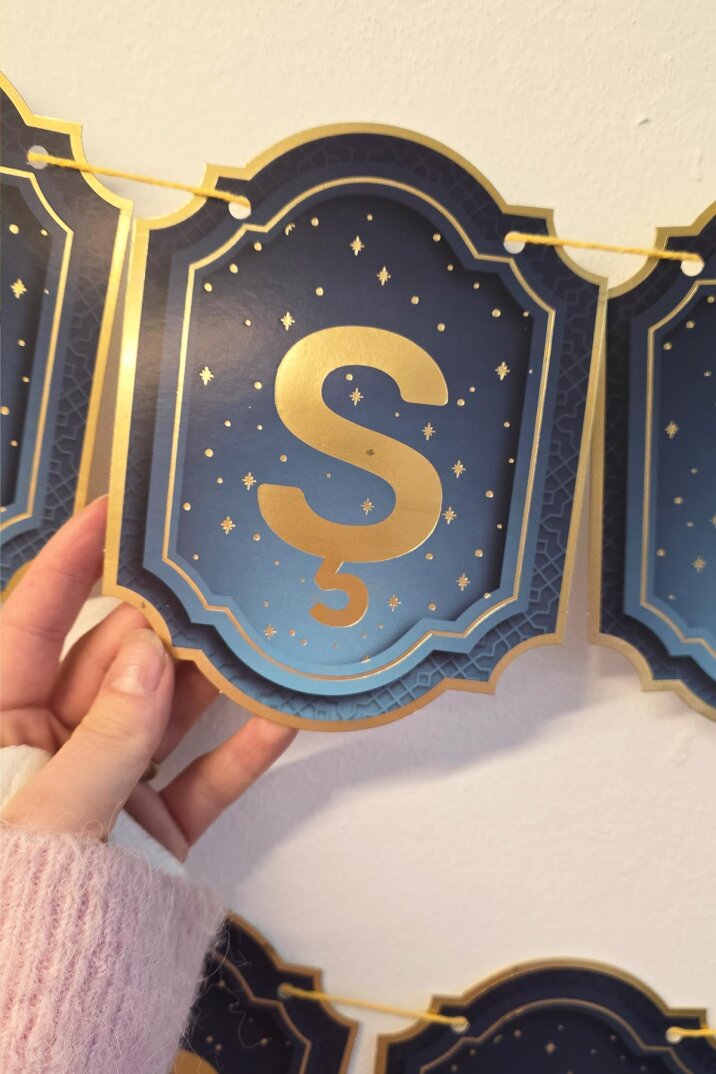 Lacivert Gold Varaklı Hoşgeldin Ramazan Yazısı Banner Uzar Yazı Ramazan Süsü - 2