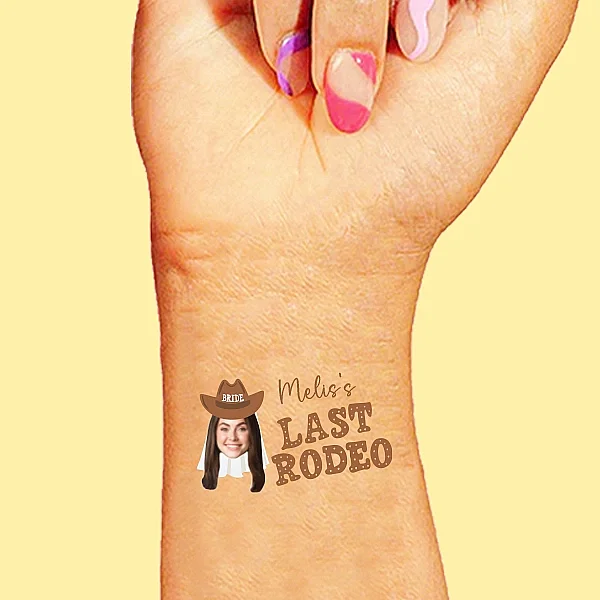 Kişiye Özel Last Rodeo Bride Konsept Fotoğraflı Geçici Dövme - 1