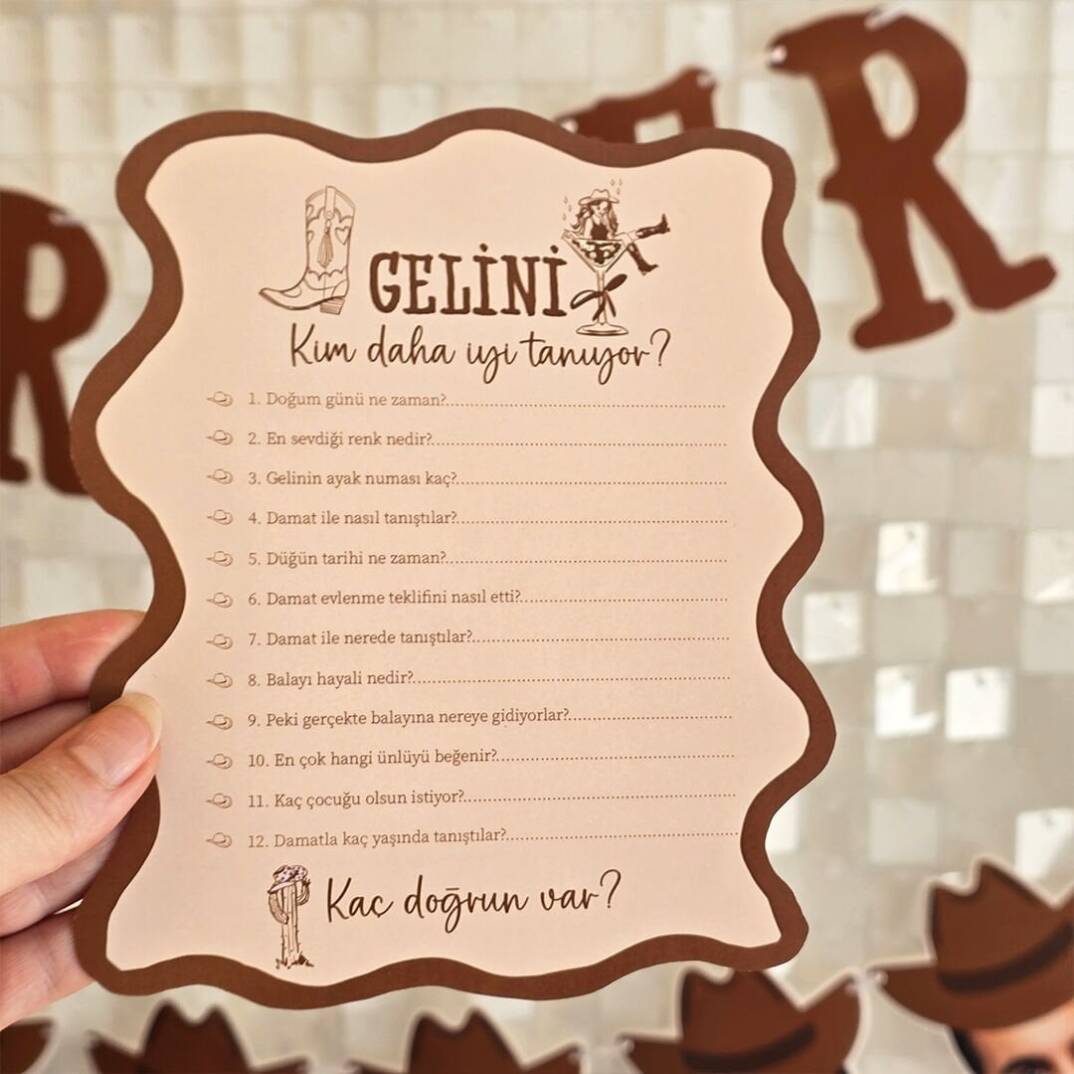 Last Rodeo Konsept Gelini Kim Daha İyi Tanıyor? Oyun Kartı - 1