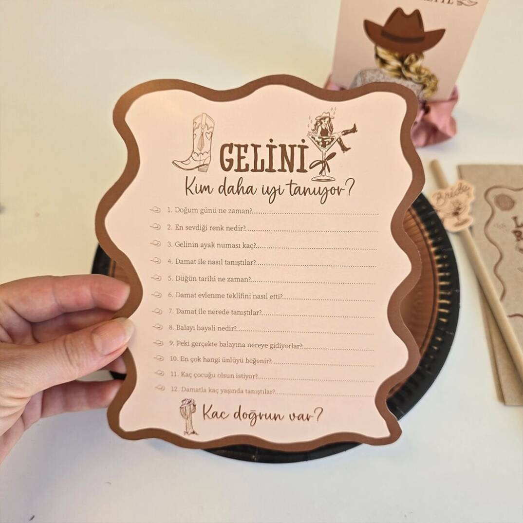 Last Rodeo Konsept Gelini Kim Daha İyi Tanıyor? Oyun Kartı - 2