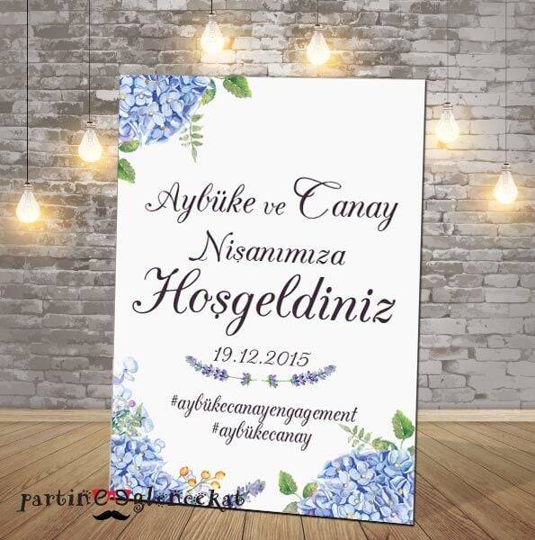 Lavanta Kartopu Konsept Karşılama Panosu - 1