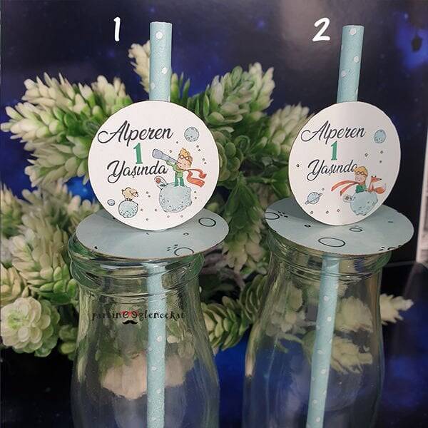Little Prince Konsept Pipet Süslü Limonata Şişesi - 1