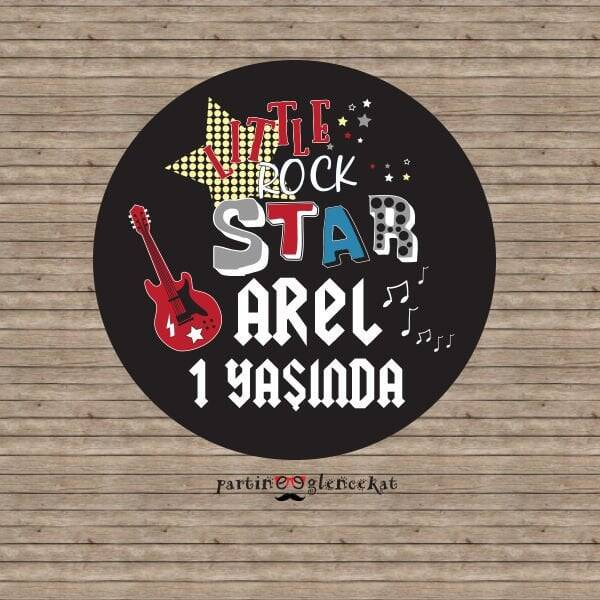 Little Rock Star Konsept 10 Adet 10cm Etiket - 1