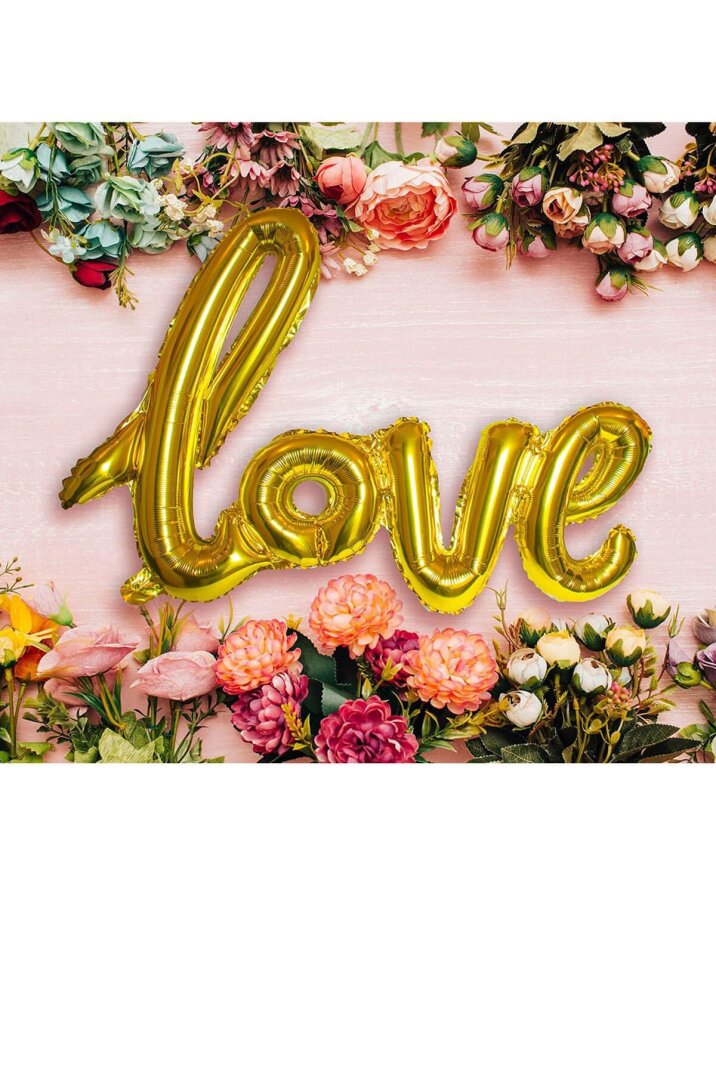 Love İmza Folyo Balon Gold Büyük Boy 65x108cm - 1