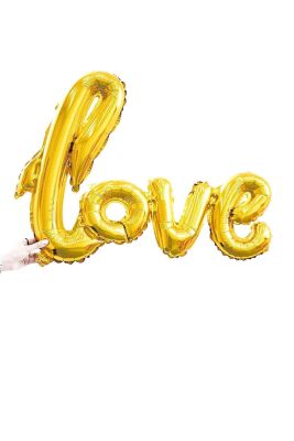 Love İmza Folyo Balon Gold Büyük Boy 65x108cm - 2