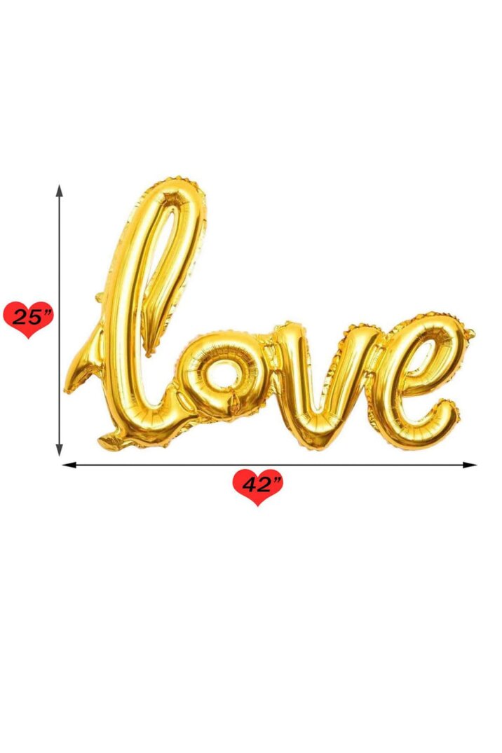 Love İmza Folyo Balon Gold Büyük Boy 65x108cm - 3