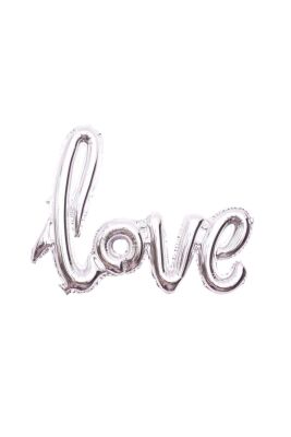 Love İmza Folyo Balon Gümüş Büyük Boy 65x108 - 2