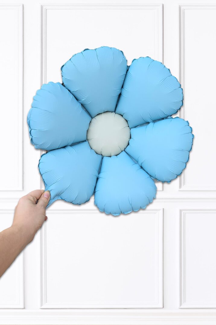 Makaron Mavi Papatya Folyo Balon - 1