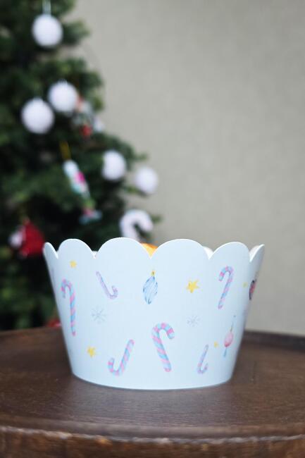 Makaron Renkler Yılbaşı Cupcake Sargısı 10'lu Paket Yılbaşı Sofra Süsleri - 2
