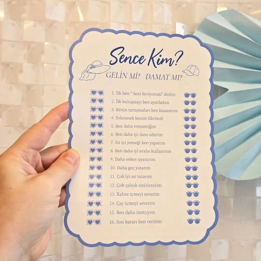 Marin Konsept Gelin mi Damat mı? Oyun Kartı - 1