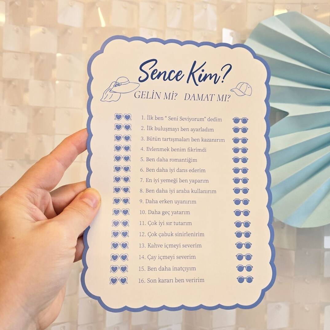 Marin Konsept Gelin mi Damat mı? Oyun Kartı - 1