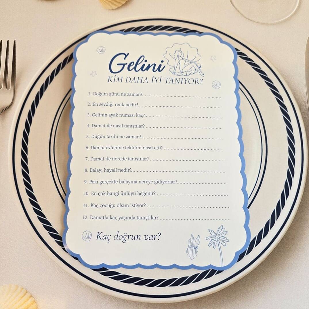 Marin Konsept Gelini Kim Daha İyi Tanıyor Oyun Kartı - 1