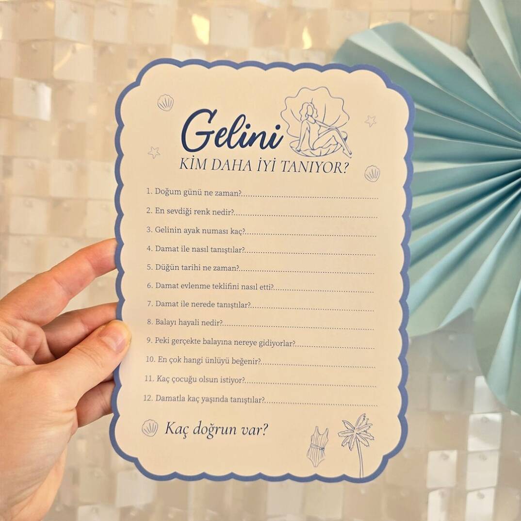 Marin Konsept Gelini Kim Daha İyi Tanıyor Oyun Kartı - 3