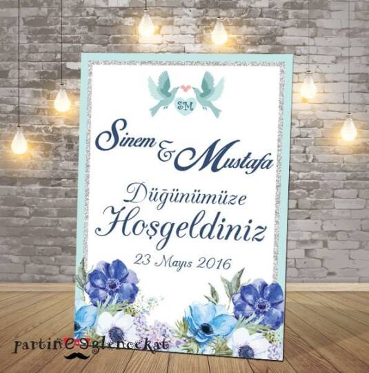 Mavi Kuşlar Konsept Karşılama Panosu