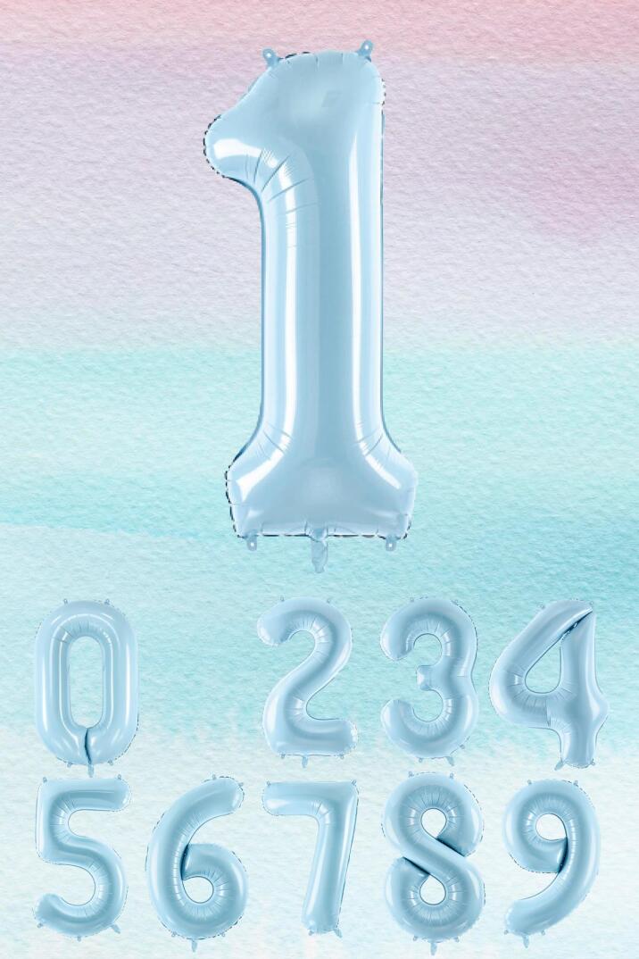 Mavi Rakam Balonlar 75cm Dev Uçan Rakam Balon - 2