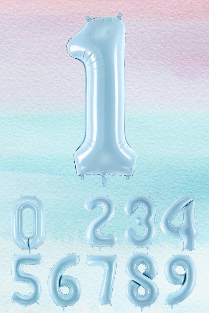 Mavi Rakam Balonlar 75cm Dev Uçan Rakam Balon - 2