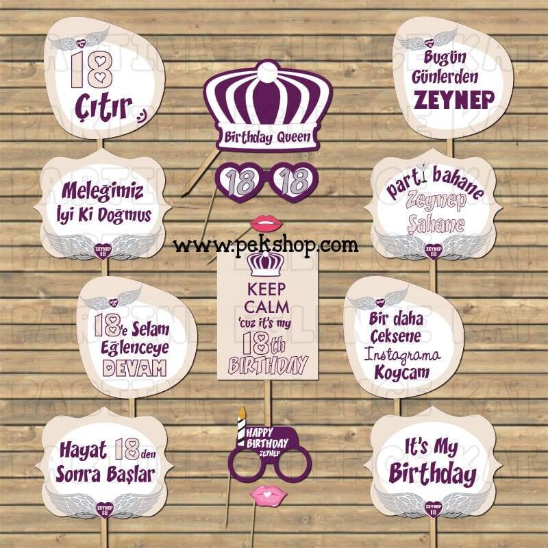 Melek Konsept Kişiye Özel Konuşma Balonları Seti - 1