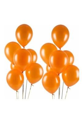 Metalik 12'inç Turuncu Balon 10 Adet