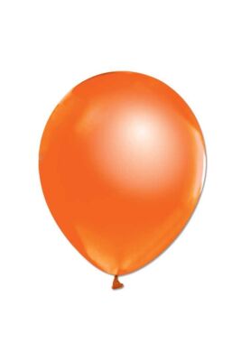 Metalik 12'inç Turuncu Balon 10 Adet - 2