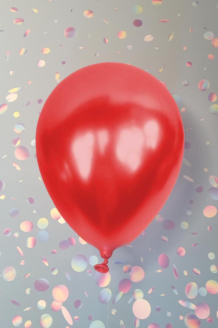 Metalik Kırmızı Balon 12" 30 Cm Metalik Balon 10lu Paket - 1