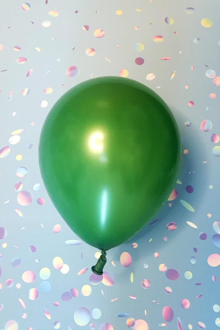 Metalik Yeşil Balon 12" 30 Cm Metalik Balon 10lu Paket - 1