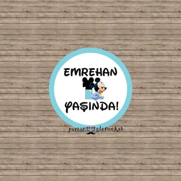 Mickey Mouse Konsept 35 Adet 5cm Etiket - 1