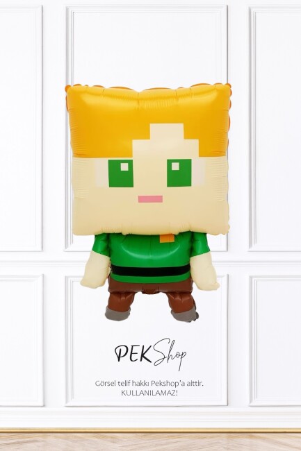 Minecraft Alex Folyo Balon Minecraft Konsept Doğum Günü Balonu - 1
