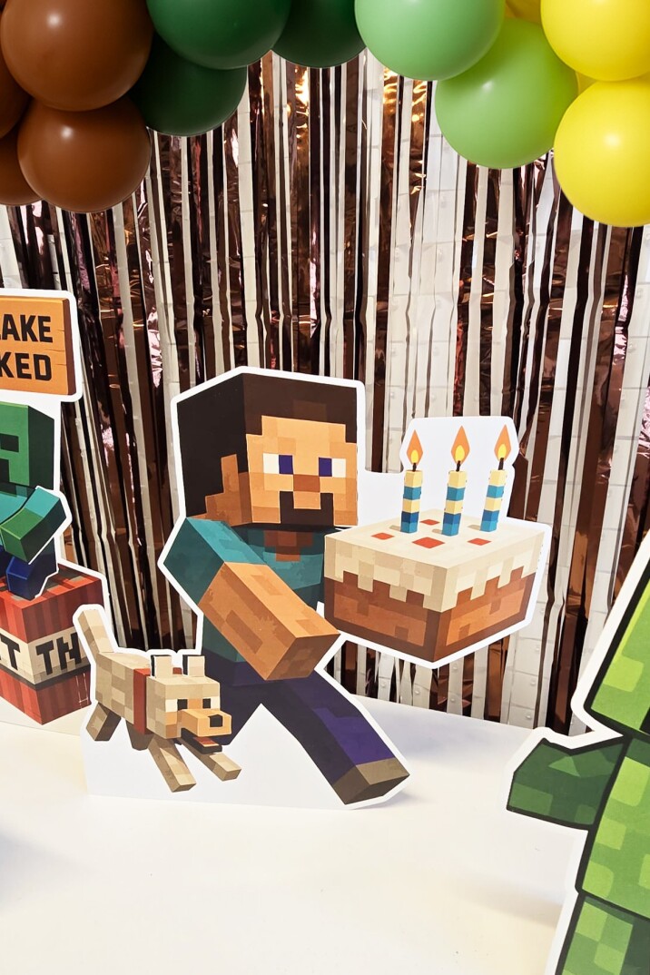 Minecraft Ayaklı Pano Seti Doğum Günü Masa Üstü Panolar - 2
