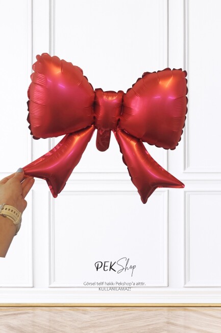 Mini Kırmızı Fiyonk Folyo Balon 40x50 - 1