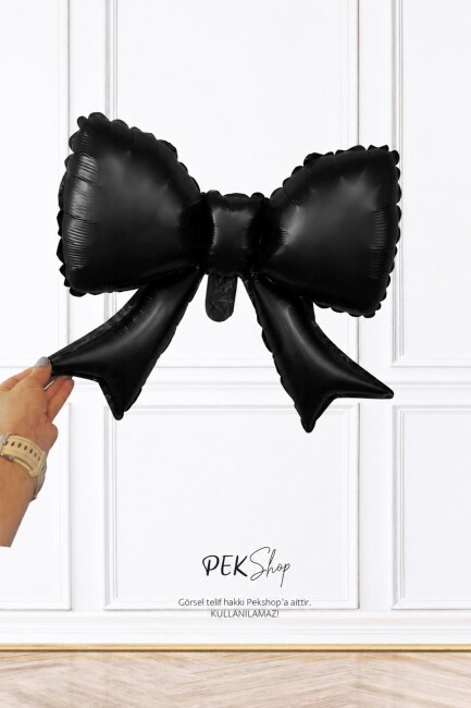 Mini Siyah Fiyonk Folyo Balon 40x50 SİYAH Renk