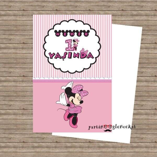 Minie Mouse Konsept Dilek Kartı - 1