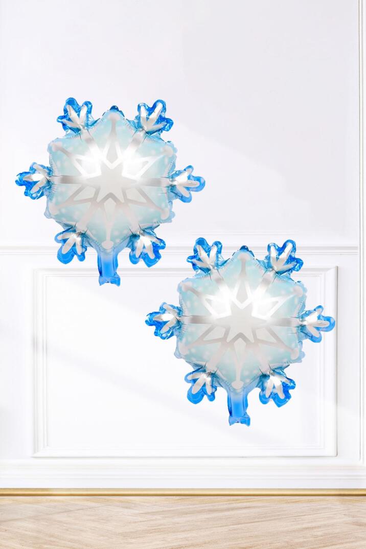 Minik Kar Tanesi 2li Folyo Balon Frozen Temalı Doğum Günü Süsleri Yılbaşı Kartanesi Balon - 1