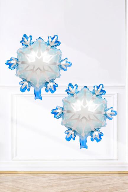 Minik Kar Tanesi 2li Folyo Balon Frozen Temalı Doğum Günü Süsleri Yılbaşı Kartanesi Balon