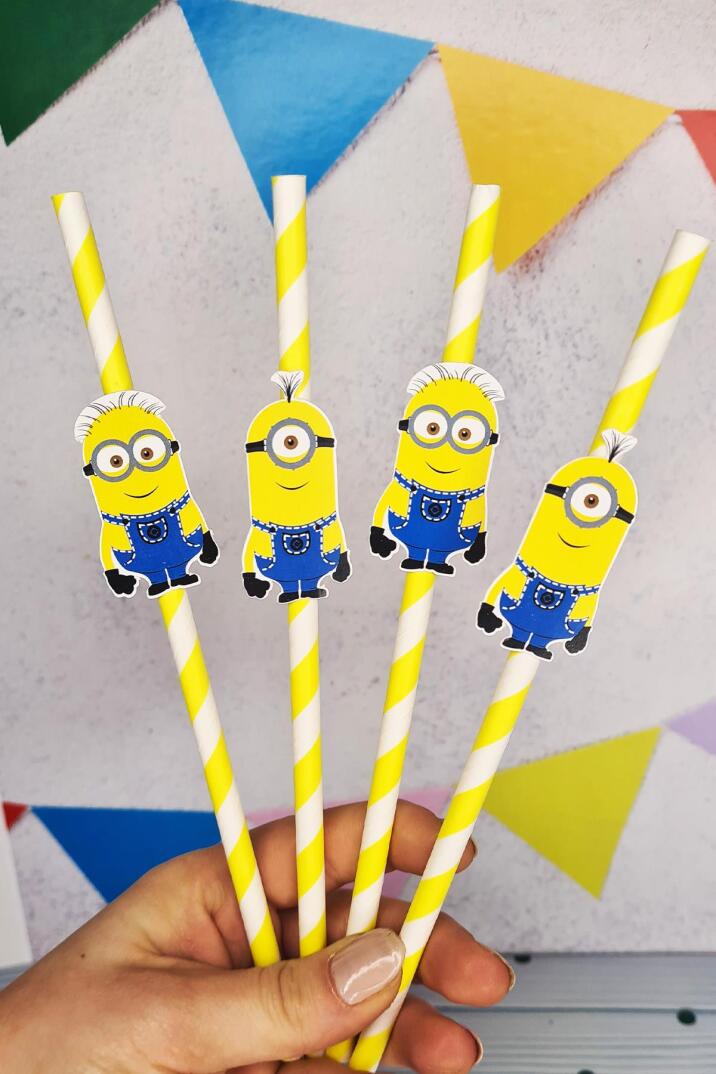 Minions Konsept Pipet Süsleri 10lu Lüks Pipet Paketi - 1