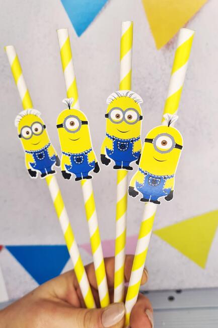 Minions Konsept Pipet Süsleri 10lu Lüks Pipet Paketi - 3