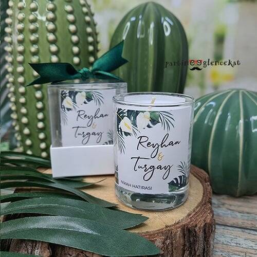 Monstera Zambak Konsept Mum Hediyelik - 1