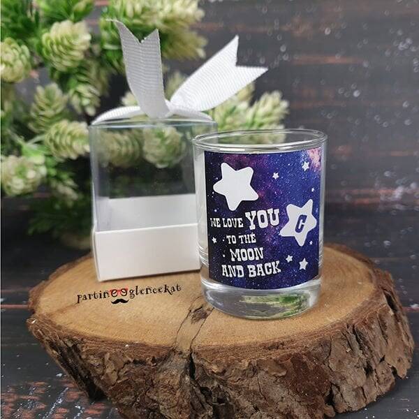 Moon and Back Konsept Doğum Hediyesi Bardak Mum - 1
