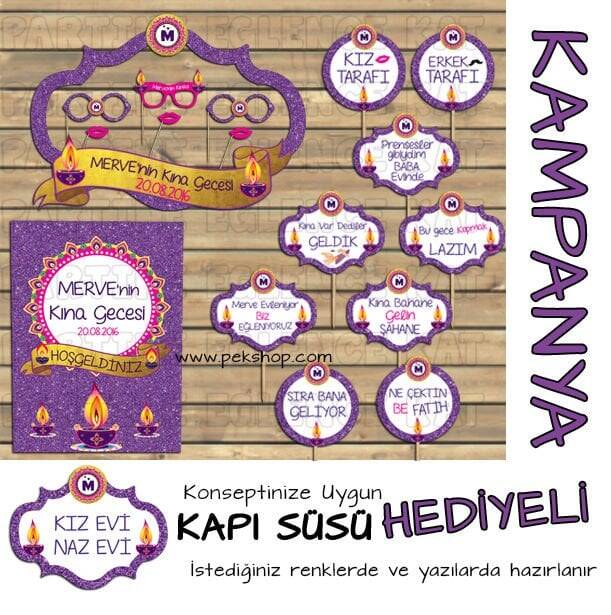 Mor Parıltılı Konsept 3'lü Kampanyalı Paket - 1