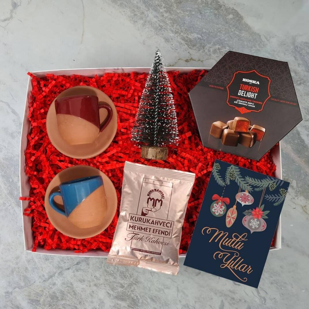 Naturel Kahve Keyfi Lokumlu Yılbaşı Hediye Kutusu - 1