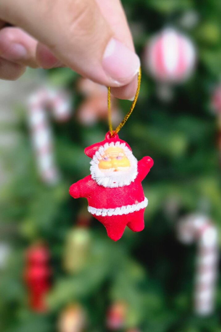 Neol Baba Yılbaşı Ağacı Süsleri 3lü 5 cm Noel Baba Çam Ağacı Süsü Kırmızı 3lü Paket - 2