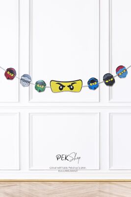 Ninjalar Banner Duvar Süsü Ninja Doğum Günü Banner Süsleri