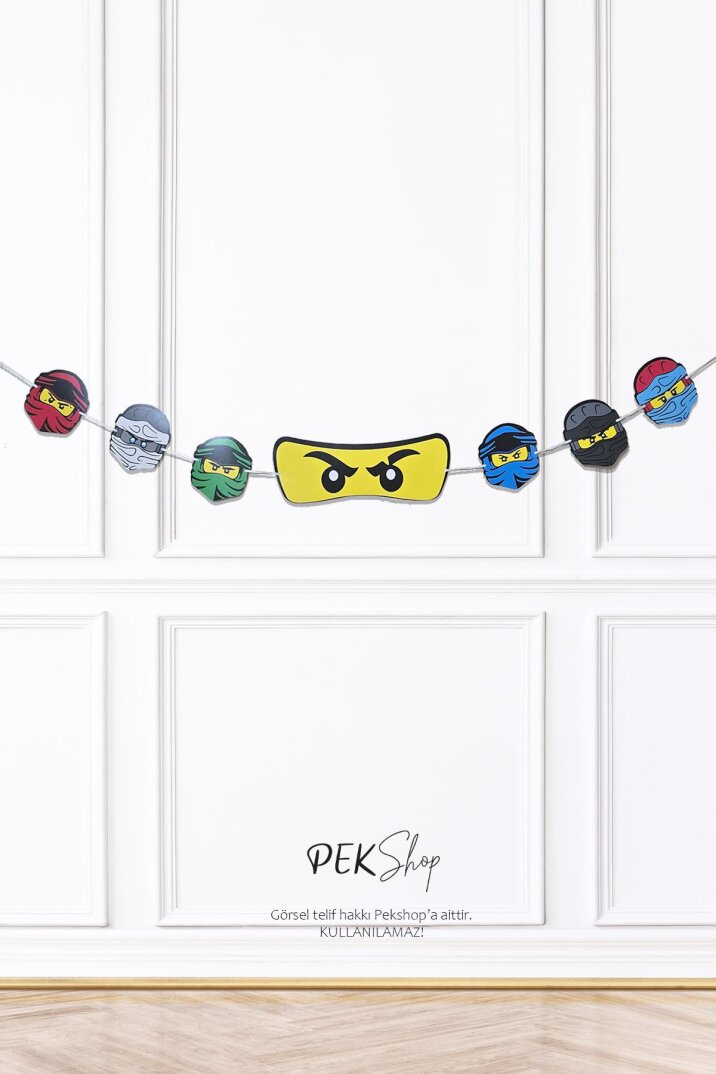 Ninjalar Banner Duvar Süsü Ninja Doğum Günü Banner Süsleri - 1